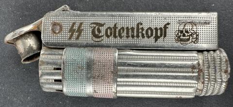 WW2 German Nazi WAFFEN SS TOTENKOPF skull field gear lighter UNIQUE