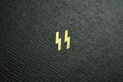 WW2 German Nazi WAFFEN SS TOTENKOPF skull SS officer silverware set case fork knife