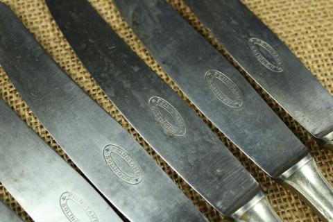 WW2 German Nazi WAFFEN SS TOTENKOPF skull SS officer silverware set case fork knife