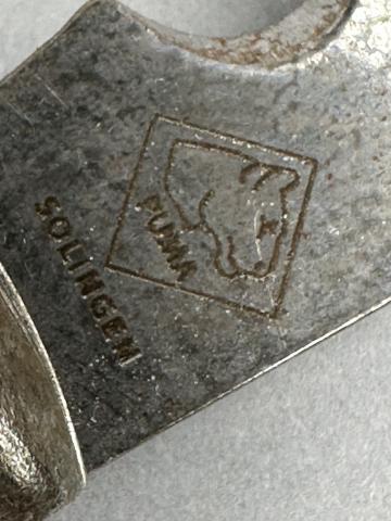 WW2 German Nazi Waffen SS Totenkopf skull pocket knife by puma solingen rzm field gear