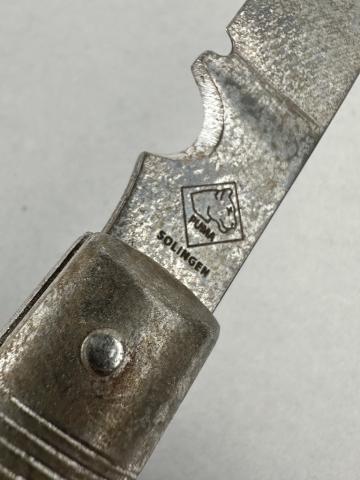 WW2 German Nazi Waffen SS Totenkopf skull pocket knife by puma solingen rzm field gear
