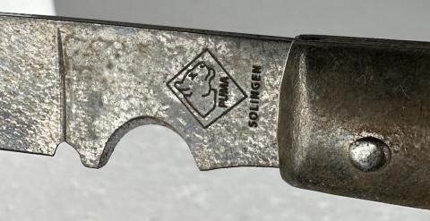 WW2 German Nazi Waffen SS Totenkopf skull pocket knife by puma solingen rzm field gear