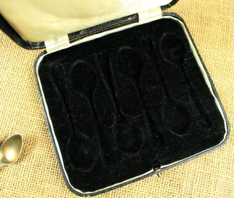 original Waffen SS silverware german WMF case skull totenkopf panzer tk