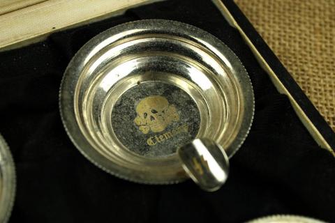 WW2 German Nazi WAFFEN SS TOTENKOPF unique set ashray SS original silverware WW2 German Nazi WAFFEN SS TOTENKOPF unique set ashray SS original silverware