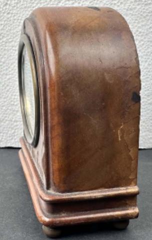 WW2 GERMAN NAZI WAFFEN SS TOTENKOPF WOODEN DESKTOP CLOCK WITH SS RUNES DAGGER MOTTO AND SS EAGLE