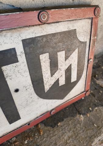 WW2 German Nazi 2nd WAFFEN SS Panzer Division Das Reich truck large sign LAZARETT medical SS hospital SCARCE
