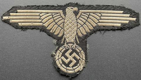WW2 German Nazi WAFFEN SS tunic sleeve removed cloth insignia BEVO Eagle