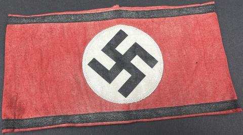 WW2 German Nazi WAFFEN SS uniform tunic removed ARMBAND with Swastika