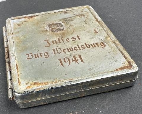 WW2 German Nazi Waffen SS Wewelsburg early julfest commemorative cigarette case