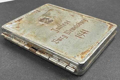WW2 German Nazi Waffen SS Wewelsburg early julfest commemorative cigarette case