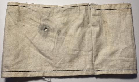 authentic original WORN POLAND WHITE ARMBAND blue STAR OF DAVID Jew Jewish