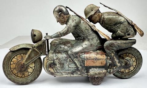 1930s WEHRMACHT WW2 GERMAN NAZI CKO n353 KELLERMANN FRICTION TOY TIN MOTO MOTORCYCLE