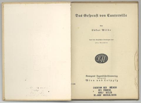 Adolf Hitler PERSONAL LIBRARY in BERGHOF stamped book AH Fuhrer belongings
