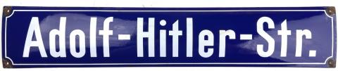 original for sale ADOLF HITLER Straße metal street ENAMEL sign Fuhrer Third Reich NSDAP