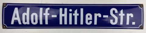 original for sale ADOLF HITLER Straße metal street ENAMEL sign Fuhrer Third Reich NSDAP