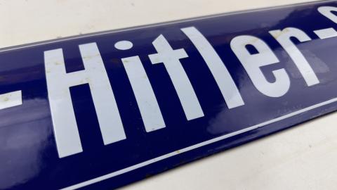 original for sale ADOLF HITLER Straße metal street ENAMEL sign Fuhrer Third Reich NSDAP