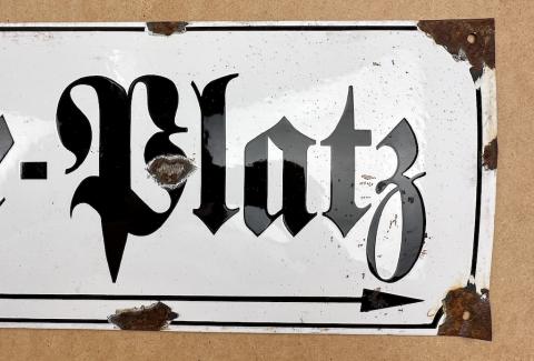 ADOLF HITLER Straße metal street plaza ENAMEL sign Fuhrer Third Reich NSDAP