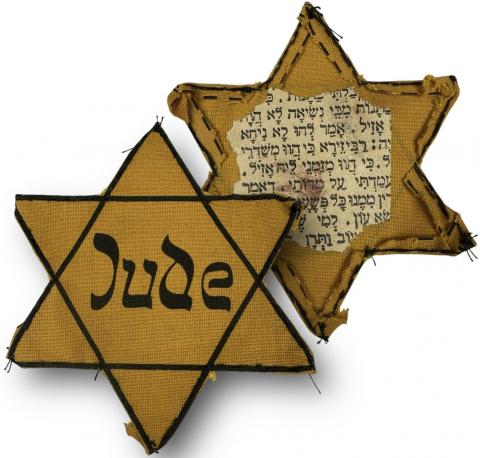 original genuine authentic JUDE STAR OF DAVID worn jewish Hebreu Jew Patch holocaust