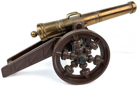 ANTIQUE MINIATURE CANNON FIREARM OLD BRASS military toy fire ww2 ww1 war battle