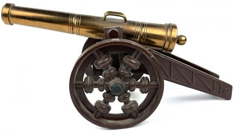 ANTIQUE MINIATURE CANNON FIREARM OLD BRASS military toy fire ww2 ww1 war battle ANTIQUE MINIATURE CANNON FIREARM OLD BRASS military toy fire ww2 ww1 war battle