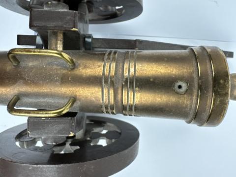 ANTIQUE MINIATURE CANNON FIREARM OLD BRASS military toy fire ww2 ww1 war battle ANTIQUE MINIATURE CANNON FIREARM OLD BRASS military toy fire ww2 ww1 war battle