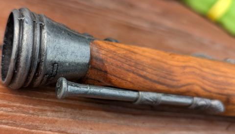 Antique PIRATE powder GUN REPLIKA by DENIX Flintlock pirate pistol, 18th. C.