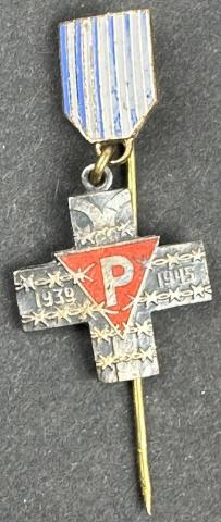 AUSCHWITZ concentration camp miniature medal polish inmate liberation