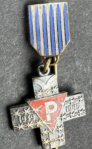 AUSCHWITZ concentration camp miniature medal polish inmate liberation