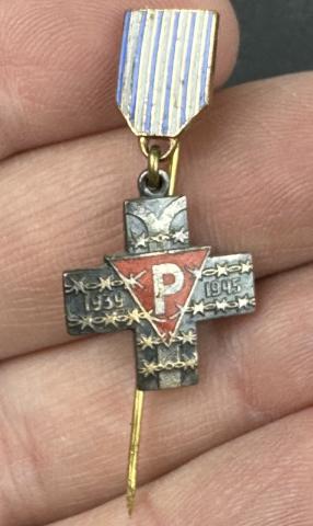 AUSCHWITZ concentration camp miniature medal polish inmate liberation