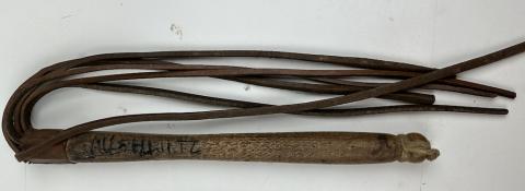 AUSCHWITZ Concentration Camp WAFFEN SS Totenkopf GUARD SKULL TRUNCHEON KAPO whip