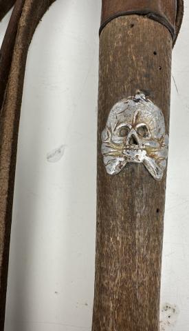 AUSCHWITZ Concentration Camp WAFFEN SS Totenkopf GUARD SKULL TRUNCHEON KAPO whip