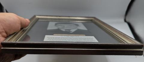 AUSCHWITZ DOCTOR Waffen SS DOCTOR JOSEF MENGELE AUTOGRAPH hand made signature photo in frame with COA