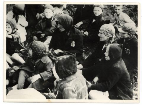Concentration Camp AUSCHWITZ BIRKENAU original photo GHETTO DEPORTED JEWISH GYPSIES star of david