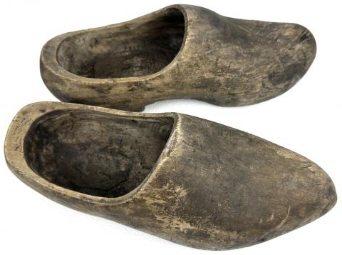Concentration Camp AUSCHWITZ inmate survivor CLOGS shoes authentic genuine original jew jewish