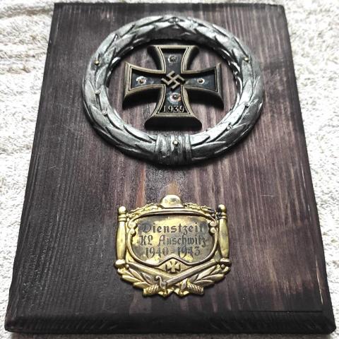 Concentration camp AUSCHWITZ KL iron cross Waffen SS totenkopf guard