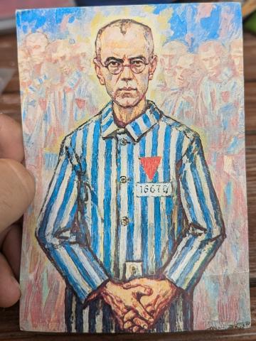 Concentration Camp AUSCHWITZ Massimiliano Kolbe inmate PRIEST who died in camp postcard Concentration Camp AUSCHWITZ Massimiliano Kolbe inmate PRIEST who died in camp postcard