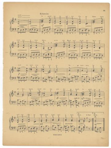 Concentration Camp AUSCHWITZ musical band inmates music sheet stamped