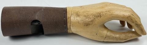 Concentration Camp AUSCHWITZ Old wooden hand prosthesis Inmate Holocaust