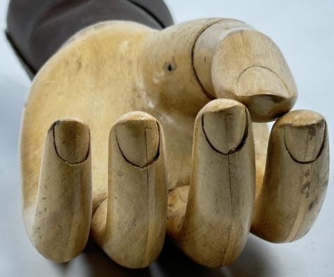 Concentration Camp AUSCHWITZ Old wooden hand prosthesis Inmate Holocaust