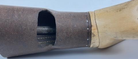 Concentration Camp AUSCHWITZ Old wooden hand prosthesis Inmate Holocaust