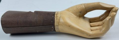 Concentration Camp AUSCHWITZ Old wooden hand prosthesis Inmate Holocaust