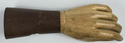 Concentration Camp AUSCHWITZ Old wooden hand prosthesis Inmate Holocaust