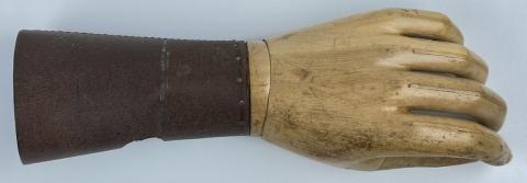 Concentration Camp AUSCHWITZ Old wooden hand prosthesis Inmate Holocaust