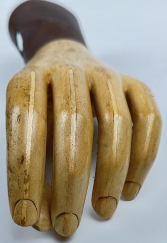 Concentration Camp AUSCHWITZ Old wooden hand prosthesis Inmate Holocaust