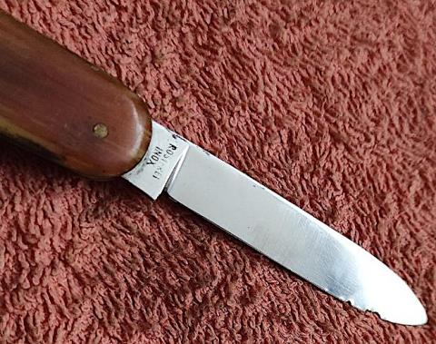 Concentration camp AUSCHWITZ Waffen SS Totenkopf guard pocket knife KL AUSCHWITZ Zyklon B opener