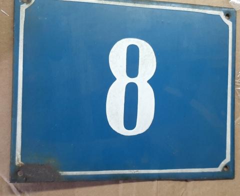 Concentration Camp BARAK number 8 metal enamel sign Holocaust KL KZ