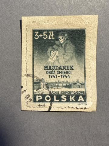 Concentration camp MAJDANEK Zyklon B canister skull totenkopf stamp
