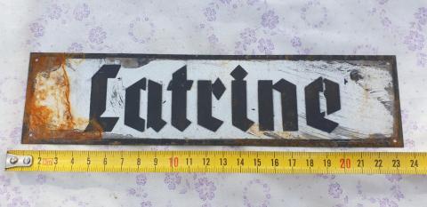 Concentration camp SUBCAMP AUSCHWITZ toilet wall sign LATRINE