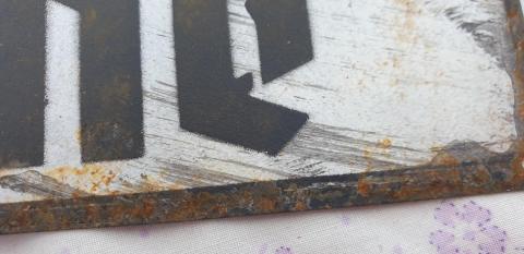 Concentration camp SUBCAMP AUSCHWITZ toilet wall sign LATRINE