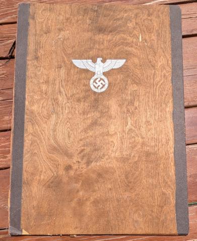 original genuine WAFFEN SS BOOK HEINRICH HIMMLER HANDMADE SIGNATURE autograph signed COA
